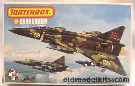 Matchbox 1/72 Saab JA-37 Viggen (Jaktviggen), PK119 plastic model kit